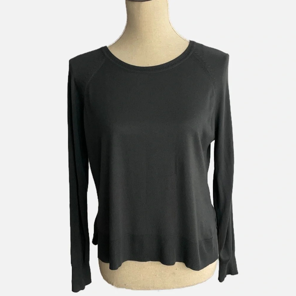 Zara Women’s Crewneck Sweater Size Small Steel Blue‎ Gray Lightweight Cozy
